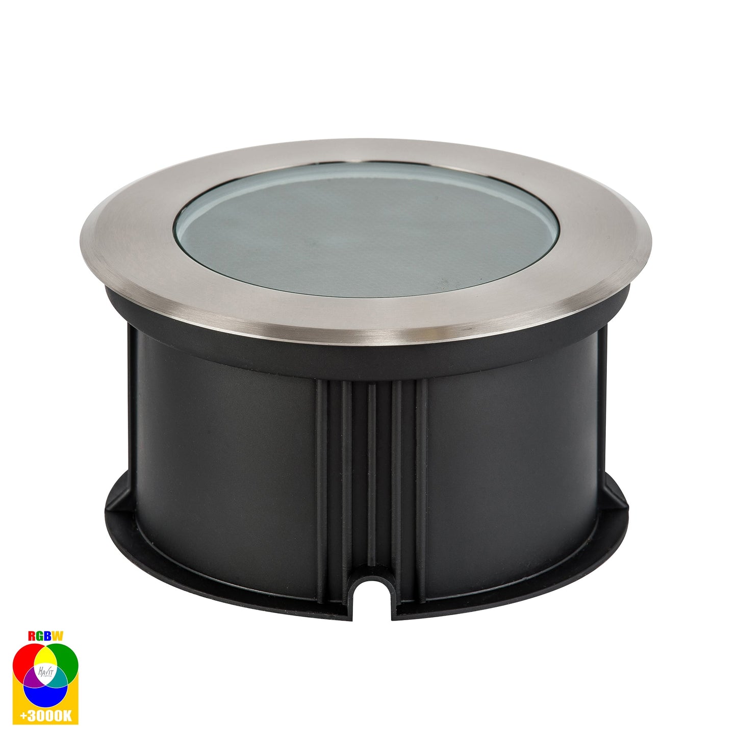 In-Ground Uplighter Round, 210mm Face, 316 Stainless Steel HV1843rgbw
