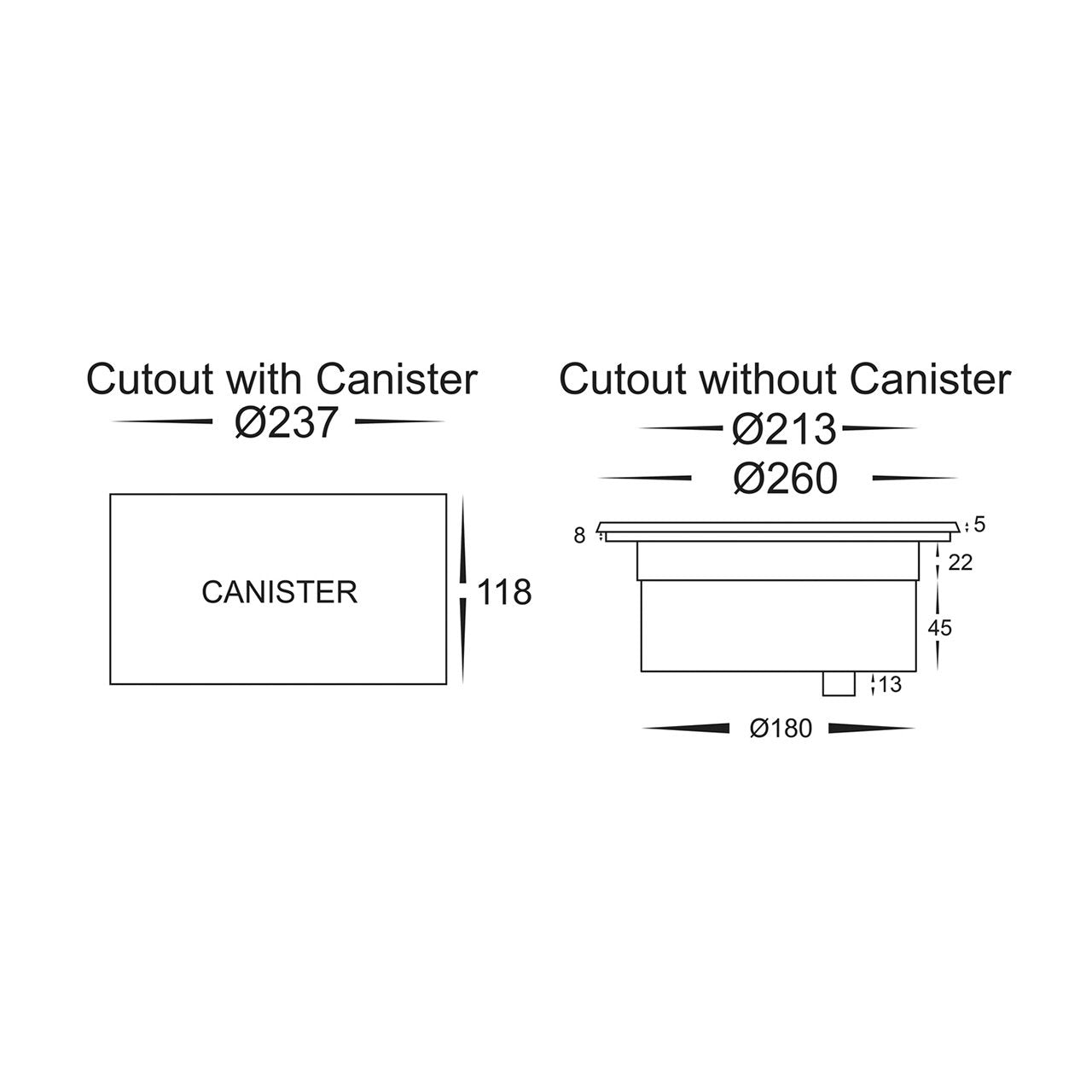 In-Ground Uplighter Round, 260mm Face, 316 Stainless Steel HV1845rgbw