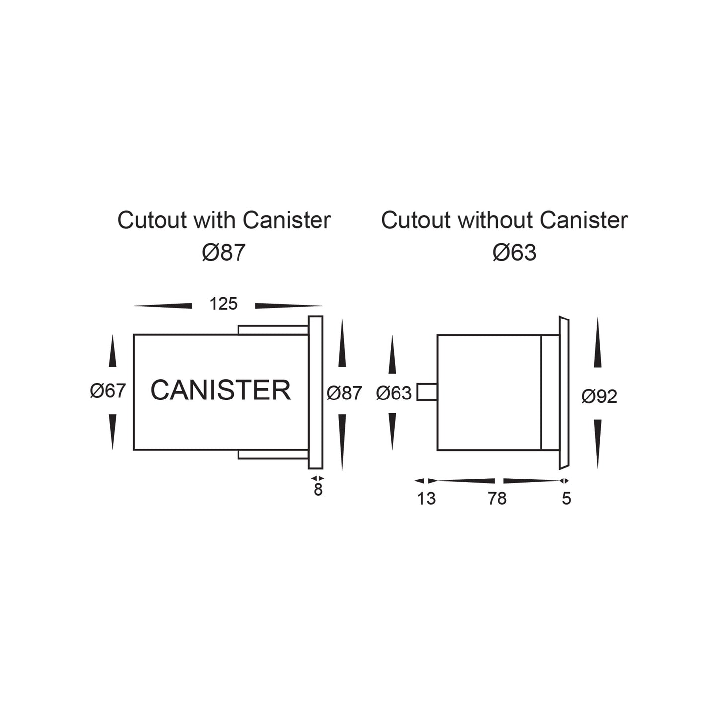 Ollo Black Tri Colour LED Step Or Inground Light