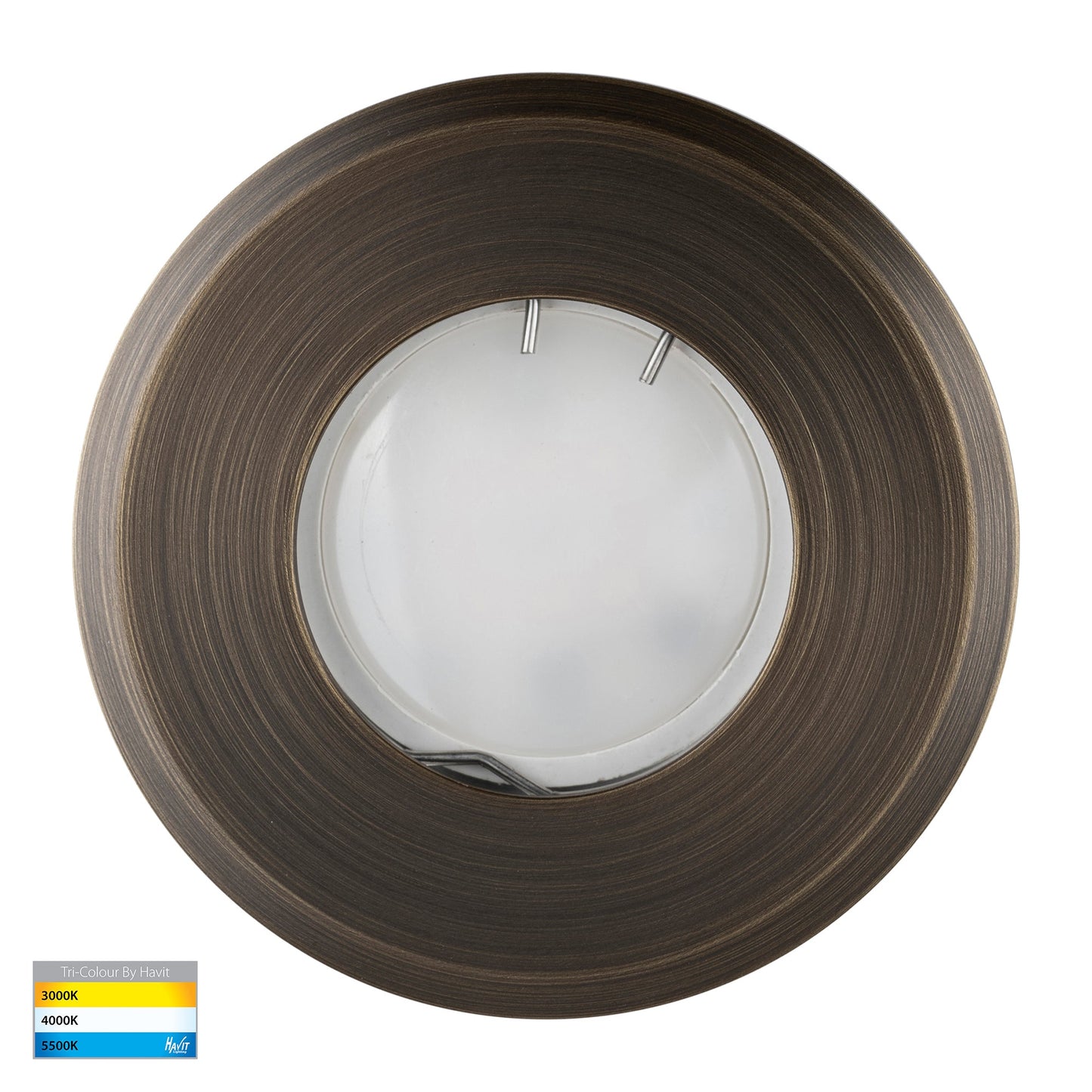 Recessed Round Wall / In-ground Antique Brass Face