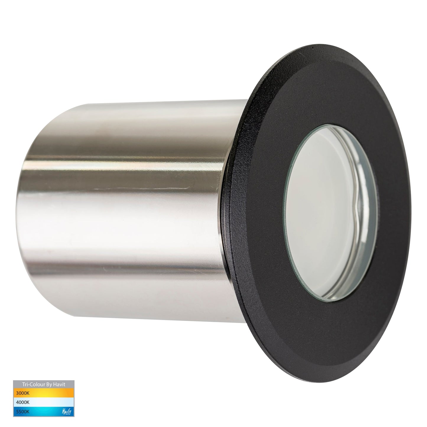 Ollo Black Tri Colour LED Step Or Inground Light