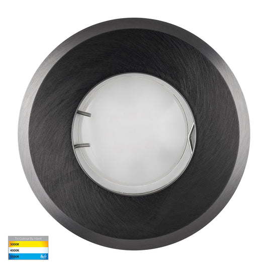 Recessed Round Wall / In-ground Graphite Coloured Face 