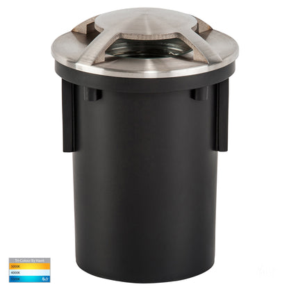 Viale 316 Stainless Steel Tri Colour LED Triple Driveway Light