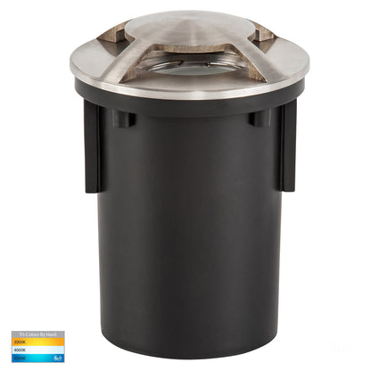 Viale 316 Stainless Steel Tri Colour LED Four Way Driveway Light