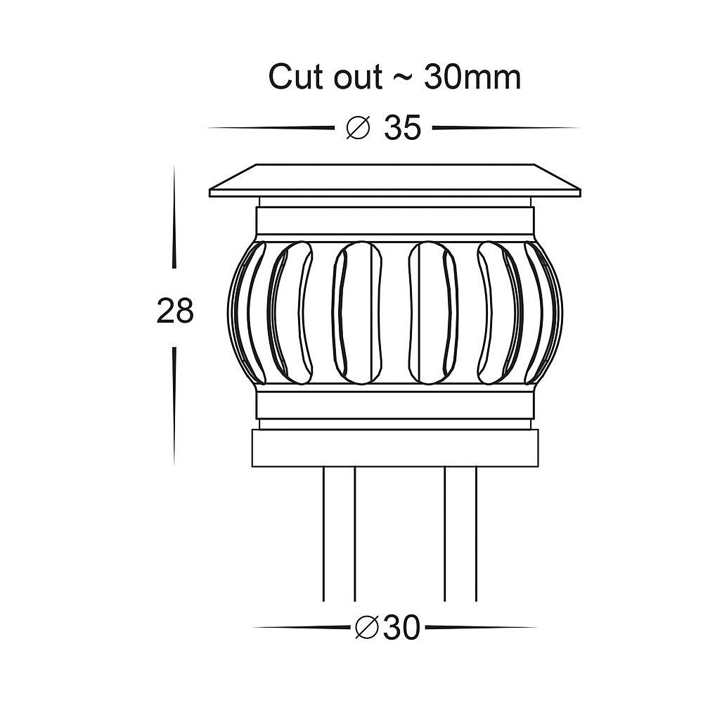 Flame 316 Stainless Steel 6 X 0.5w Deck Light Kits