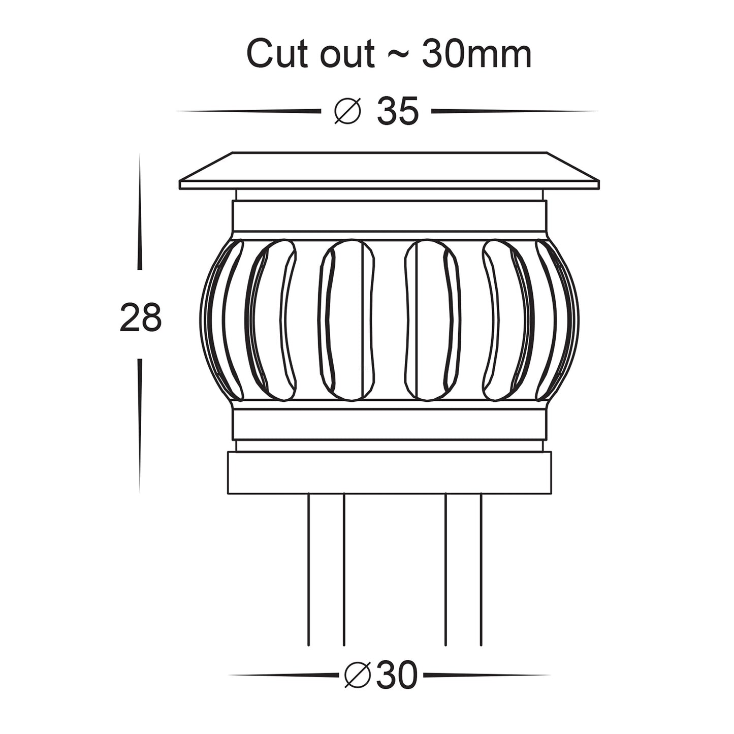 Mini Deck Light set of 6 RGBCW IP67 316 Stainless Steel