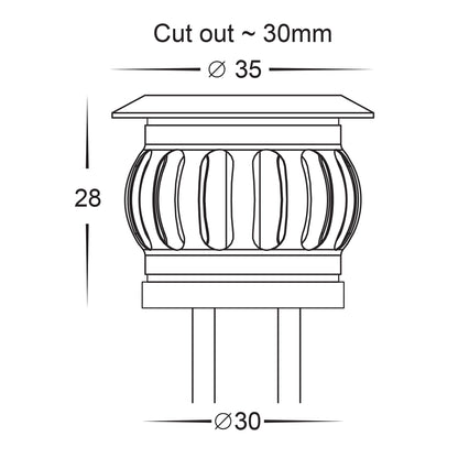 Mini Deck Light set of 6 RGBCW IP67 316 Stainless Steel