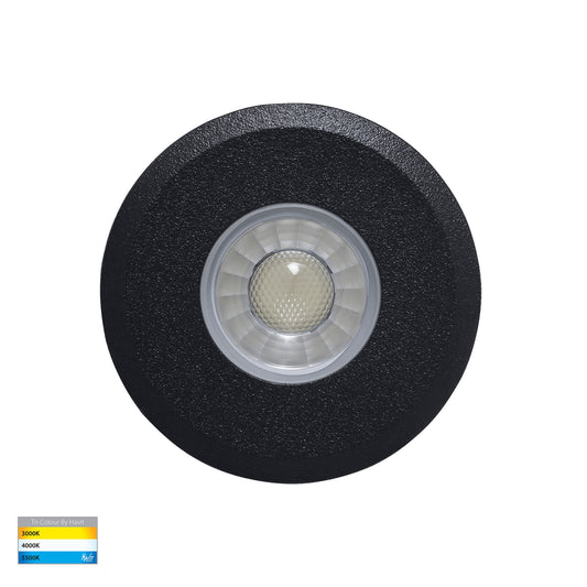 Mini Recessed Deck Light / In-ground Light Black  - Tri Colour