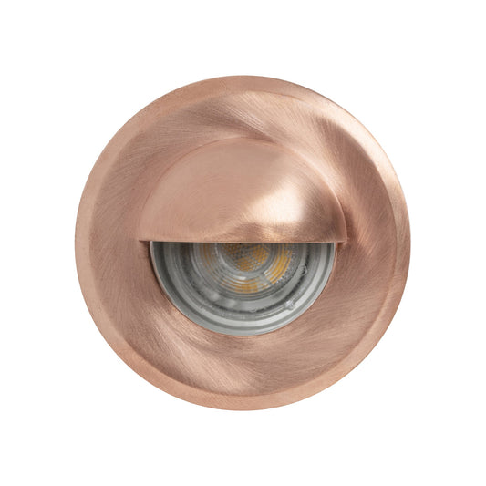 Mini Recessed Step Light with Eyelid Copper - Two Colour