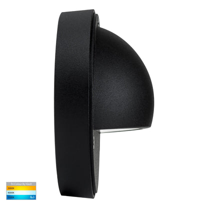 Surface Mounted Step Light With Eyelid Black