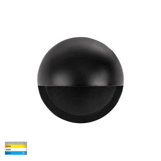 Surface Mounted Step Light with Eyelid Black