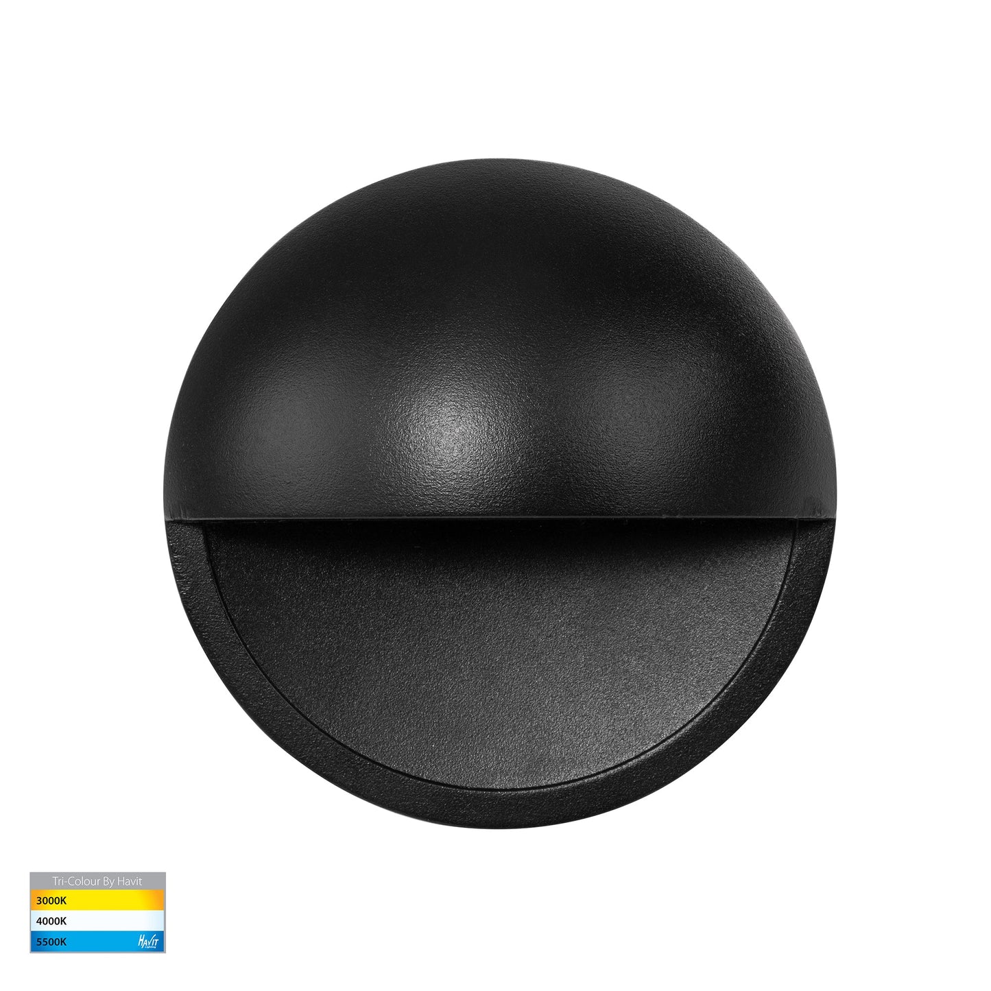 Surface Mounted Step Light with Eyelid Black