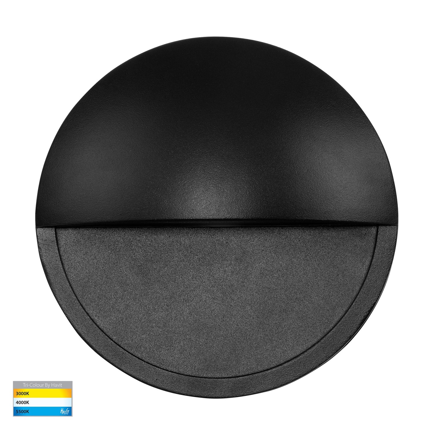 Surface Mounted Step Light with Eyelid Black