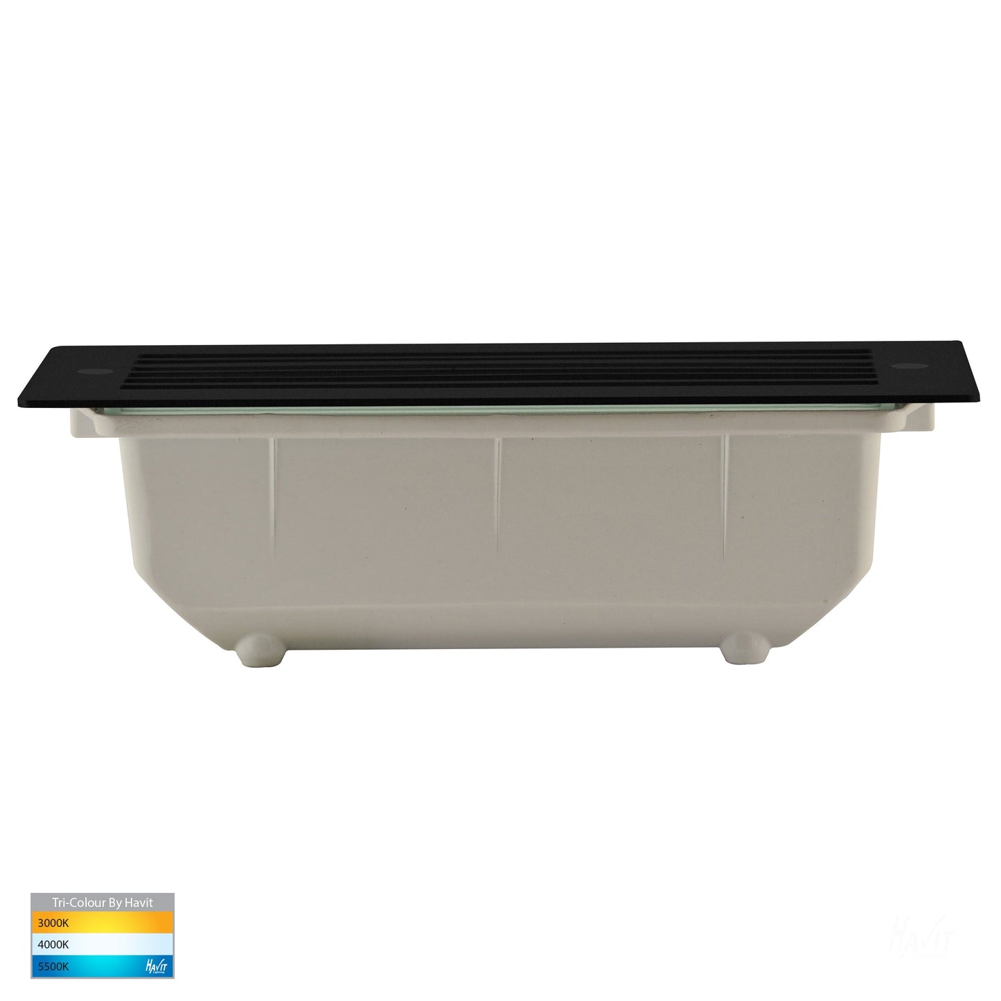 Recessed Brick Light With Black Grill Cover