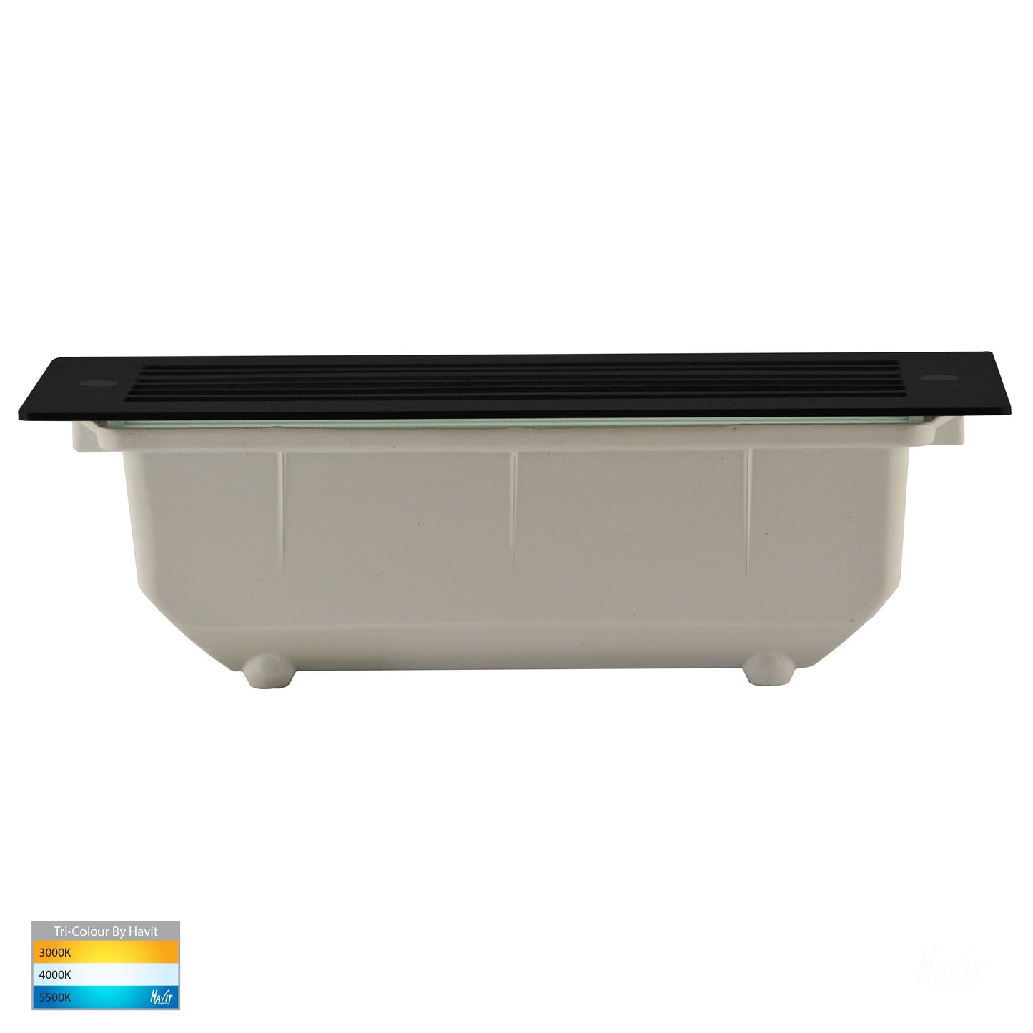 Recessed Brick Light With Black Grill Cover 