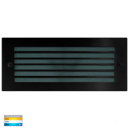 Recessed Brick Light With Black Grill Cover