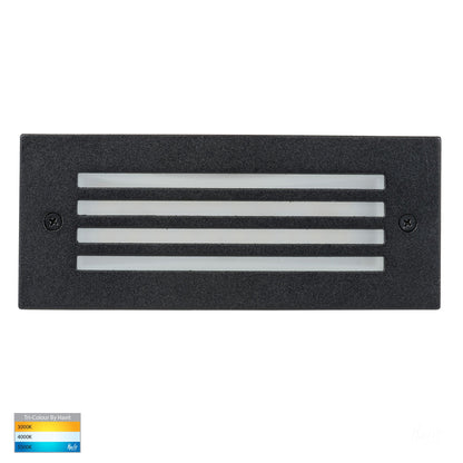 Recessed Brick Light With Black Grill Cover HV3008t-Blk-12v