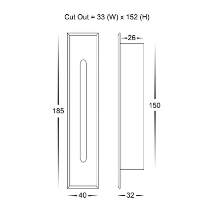 Recessed Large Rectangle Black Step Light