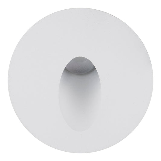 Recessed Round Step Light White Aluminium 