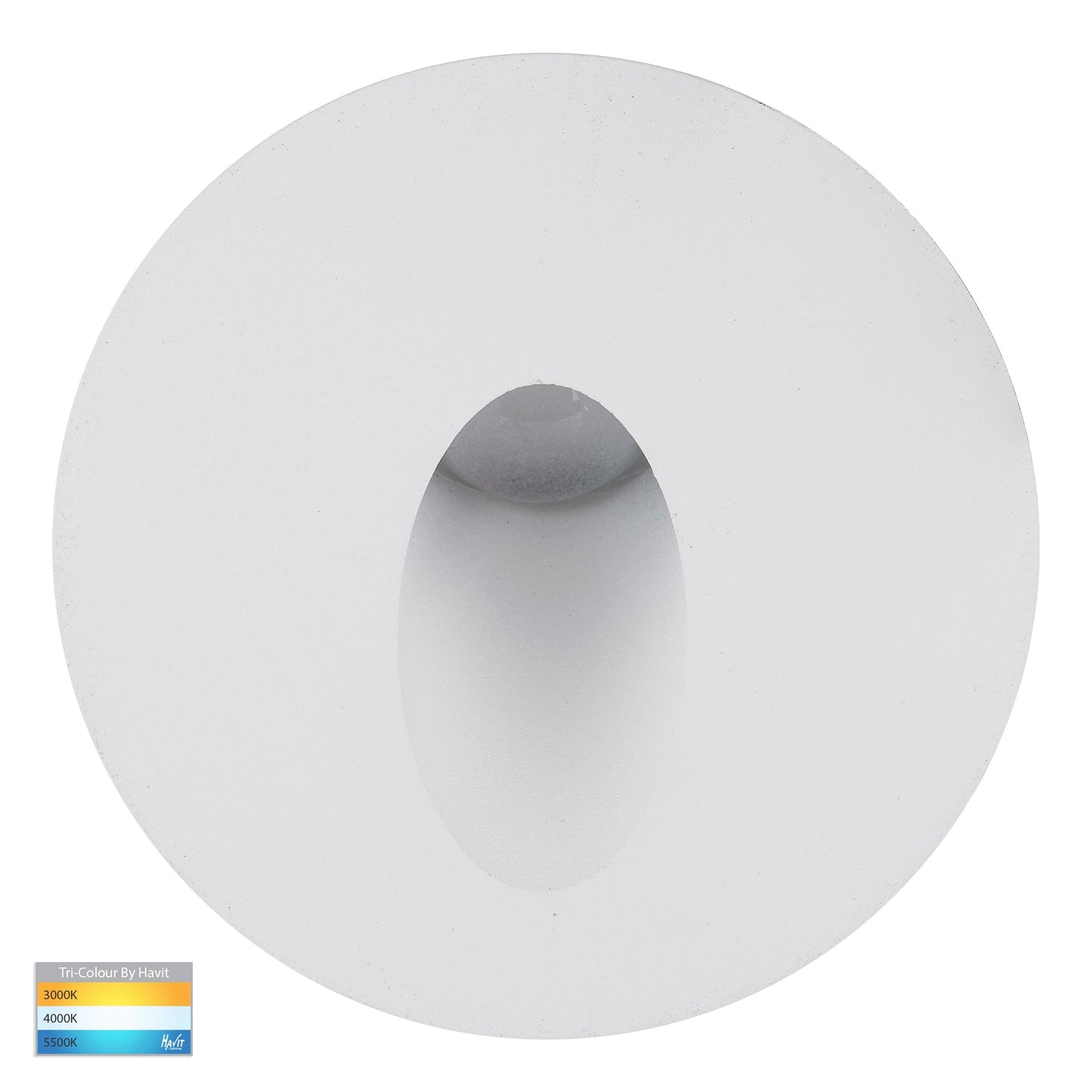 Recessed Round Step Light Aluminium White