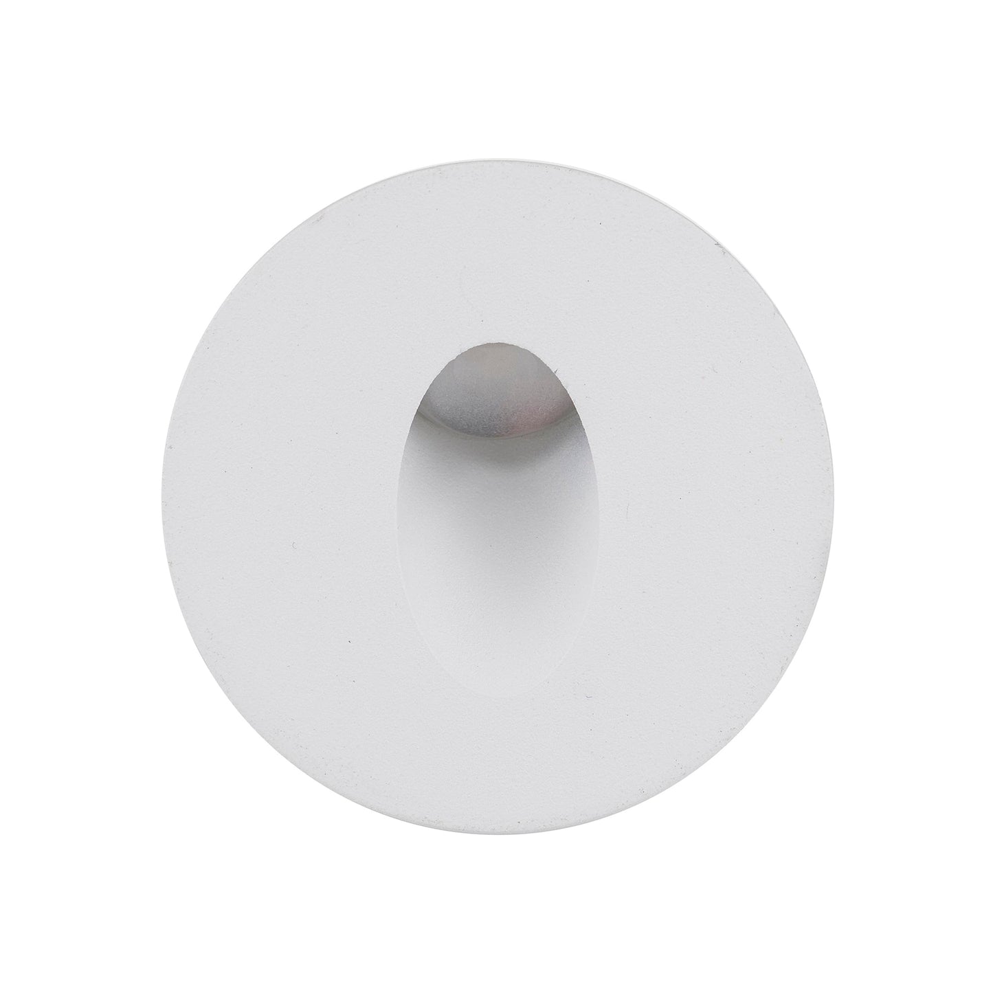 Mini Recessed Round Step Light White Aluminium