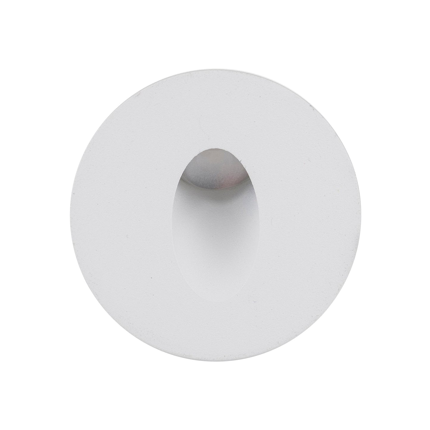 Mini Recessed Round Step Light White Aluminium 