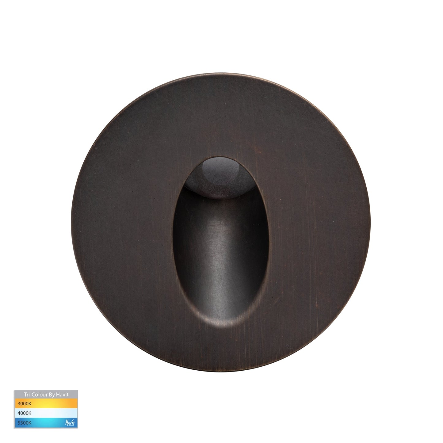 Mini Recessed Round Step Light Antique Brass