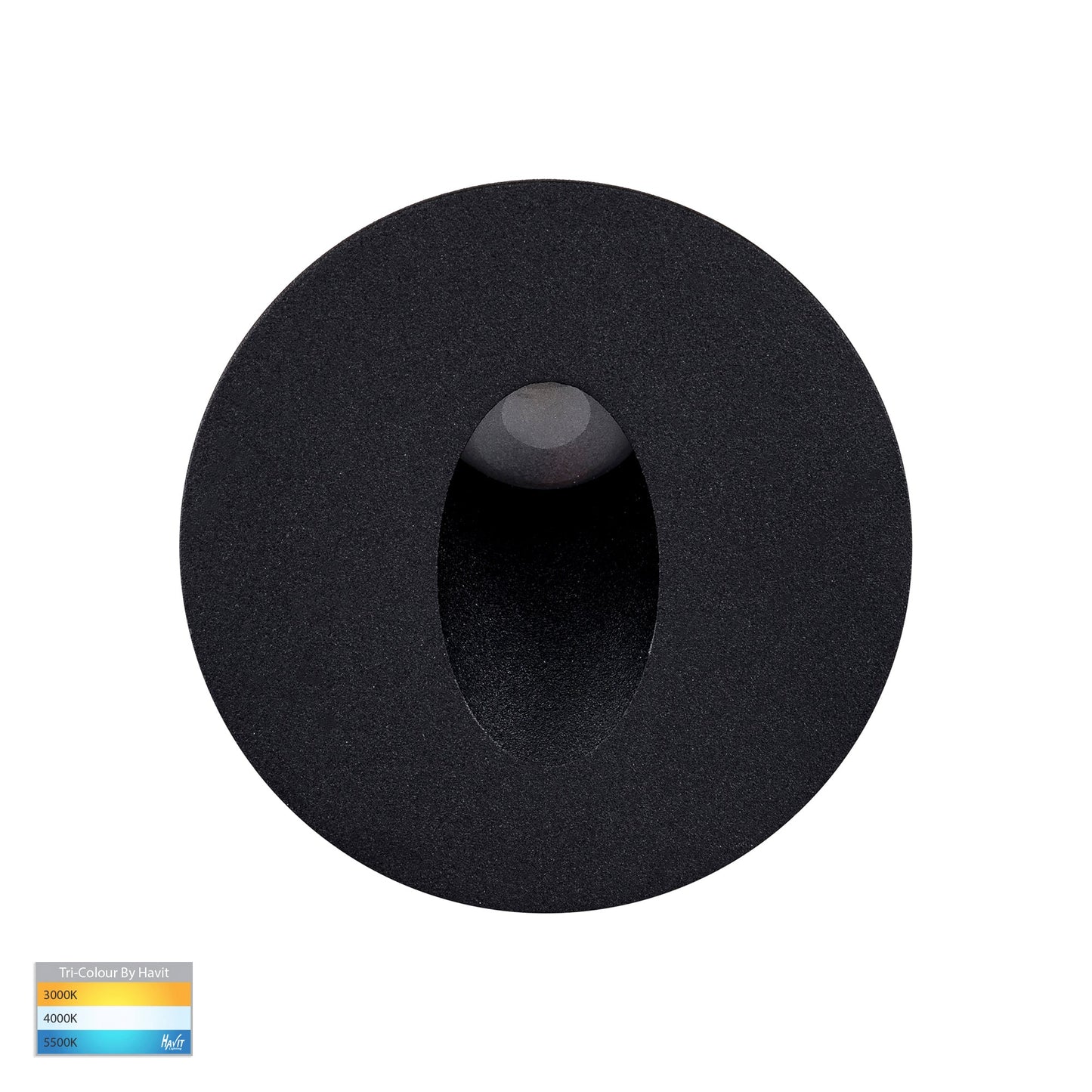 Mini Recessed Round Step Light Aluminium Black