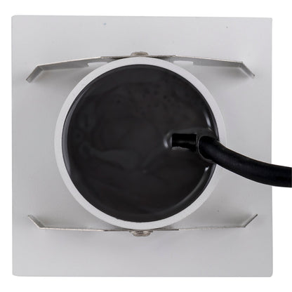 Recessed Square Step Light White Aluminium