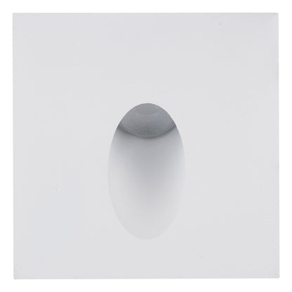 Recessed Square Step Light White Aluminium