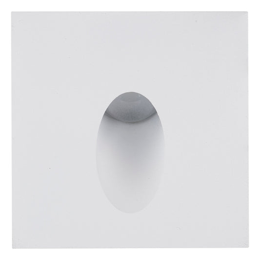 Recessed Square Step Light White Aluminium