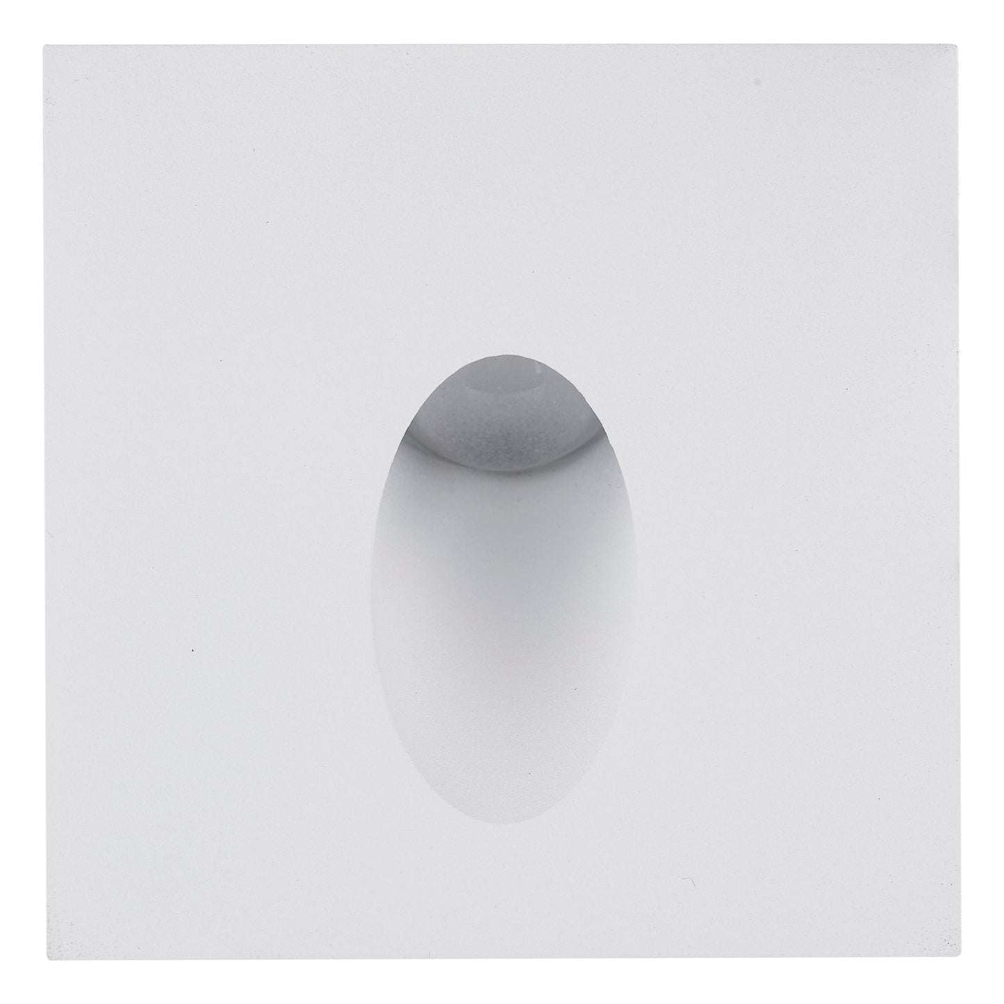 Recessed Square Step Light White Aluminium 