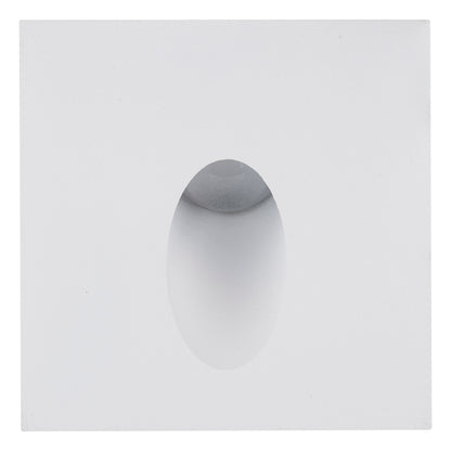 Recessed Square Step Light White Aluminium 