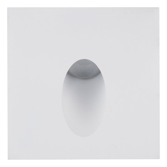 Recessed Square Step Light White Aluminium 