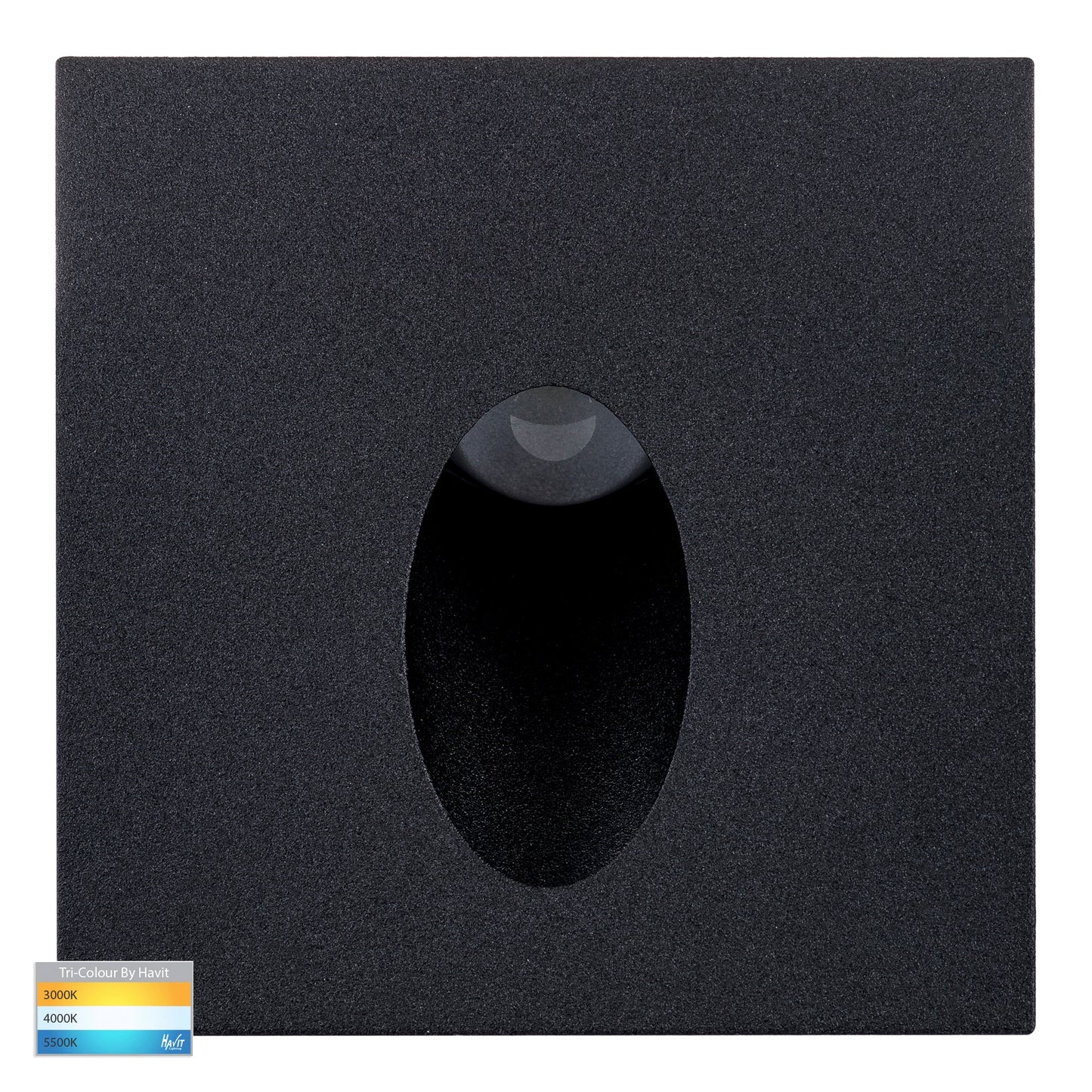 Recessed Square Step Light Aluminium Black