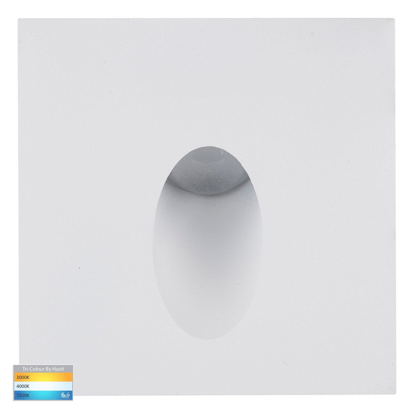 Recessed Square Step Light Aluminium White