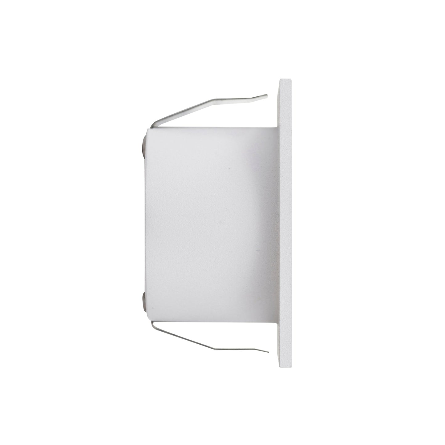 Mini Recessed Square Step Light White Aluminium 