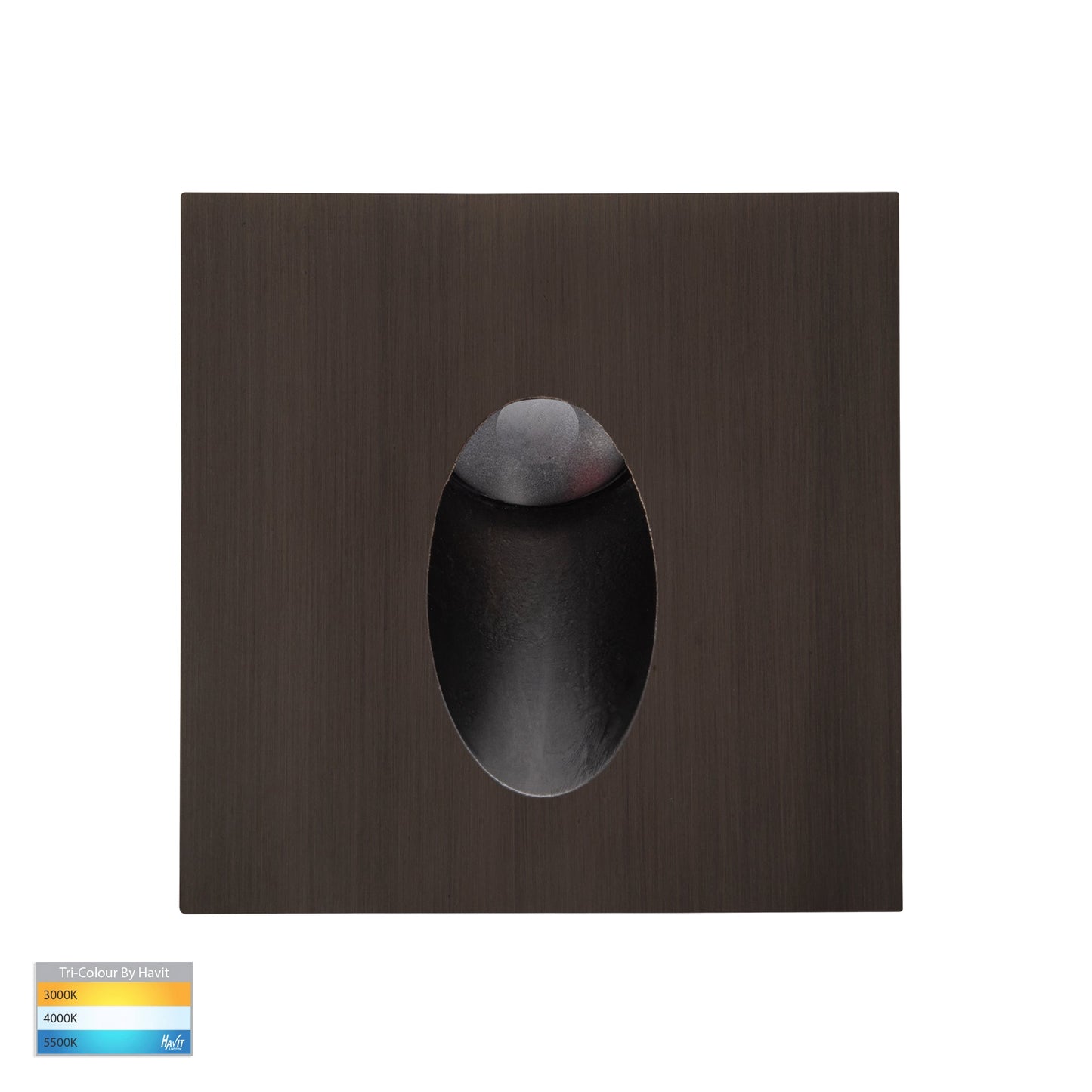 Mini Recessed Square Step Light Antique Brass