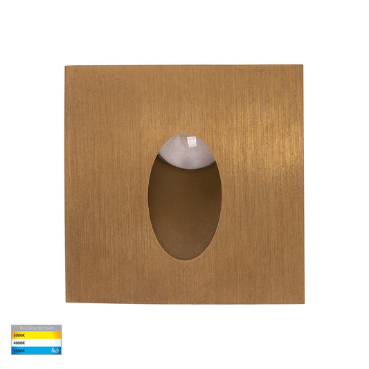 Mini Recessed Square Step Light Solid Brass