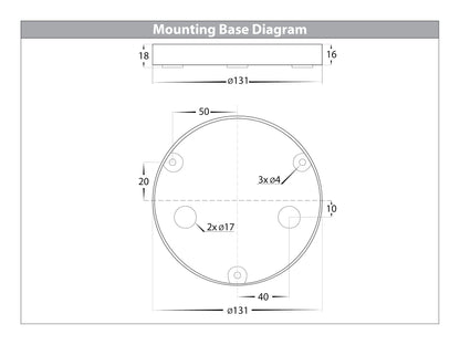 Round Black Surface Mounted Pc Step Light
