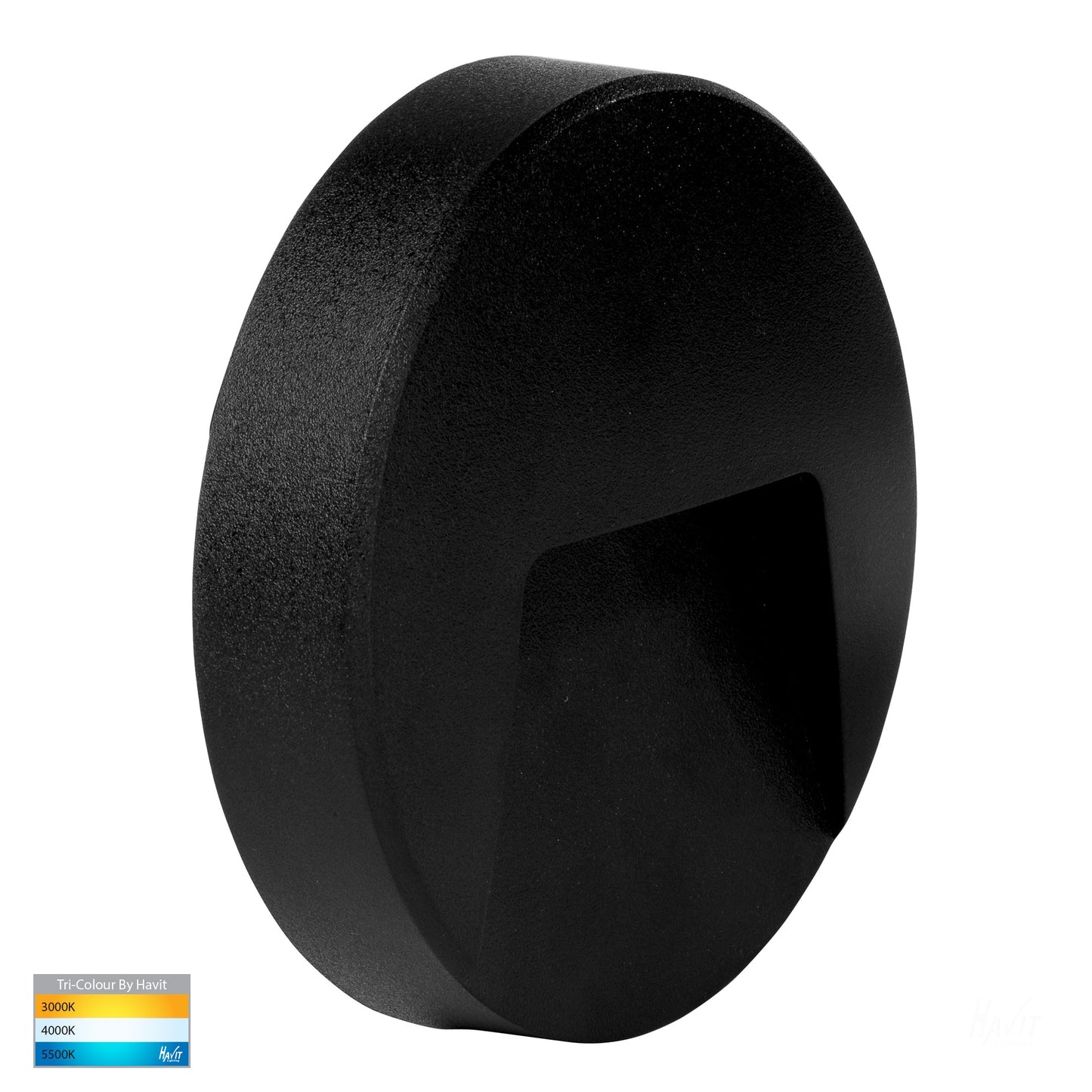 Round Black Surface Mounted Pc Step Light