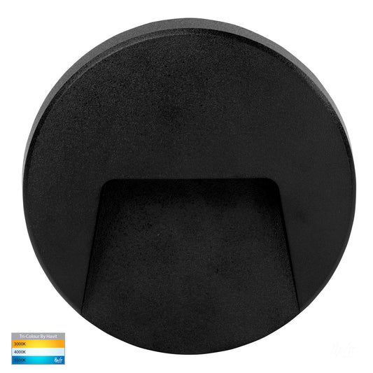 Round Black Surface Mounted Pc Step Light