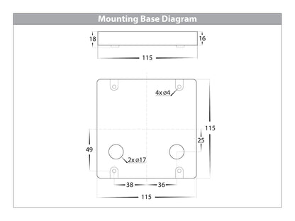 Square White Surface Mounted Pc Step Light