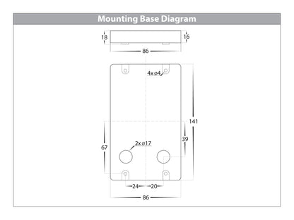 Rectangular Black Surface Mounted Pc Step Light HV3223t-Blk