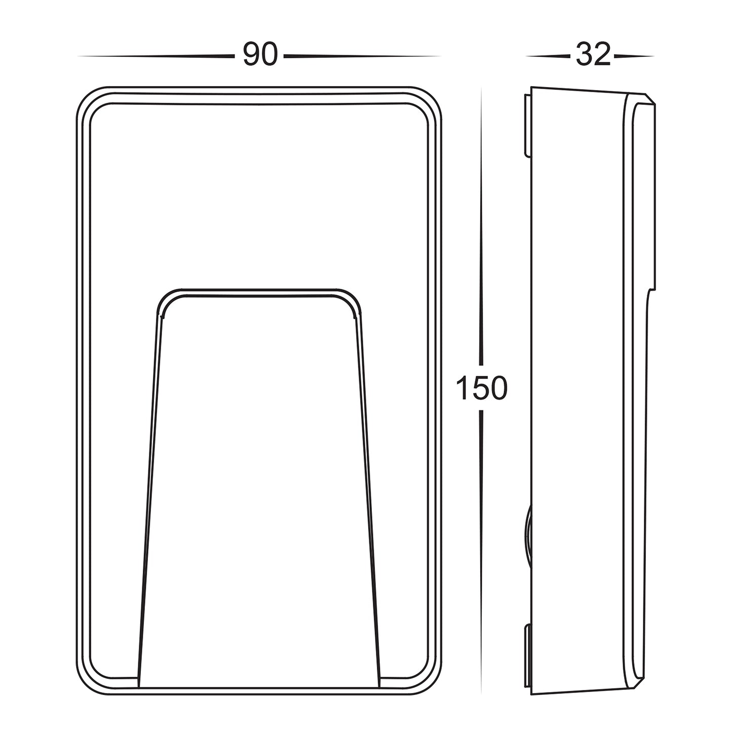 Rectangular White Surface Mounted Pc Step Light HV3223t-Wht
