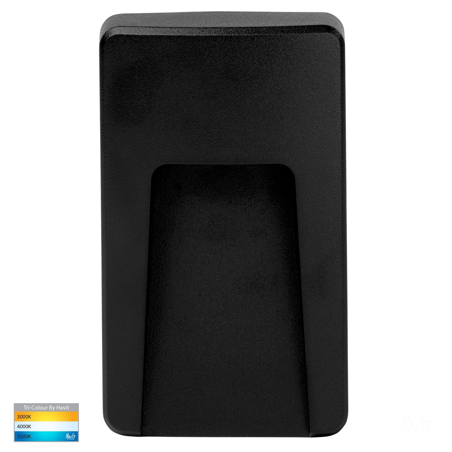 Rectangular Black Surface Mounted Pc Step Light  HV3223t-Blk