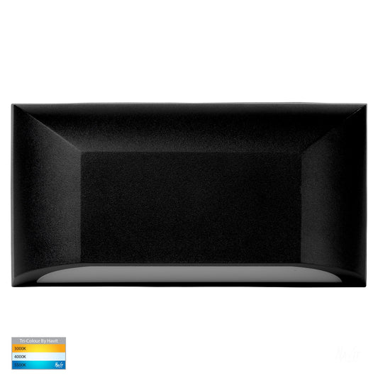 Rectangular Black Surface Mounted Pc Step Light HV3225t-Blk