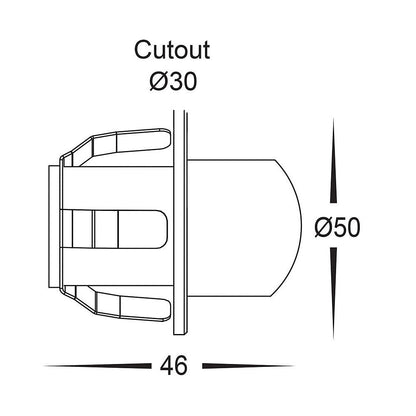 Recessed Round Up & Down Step Light 316 Stainless Steel