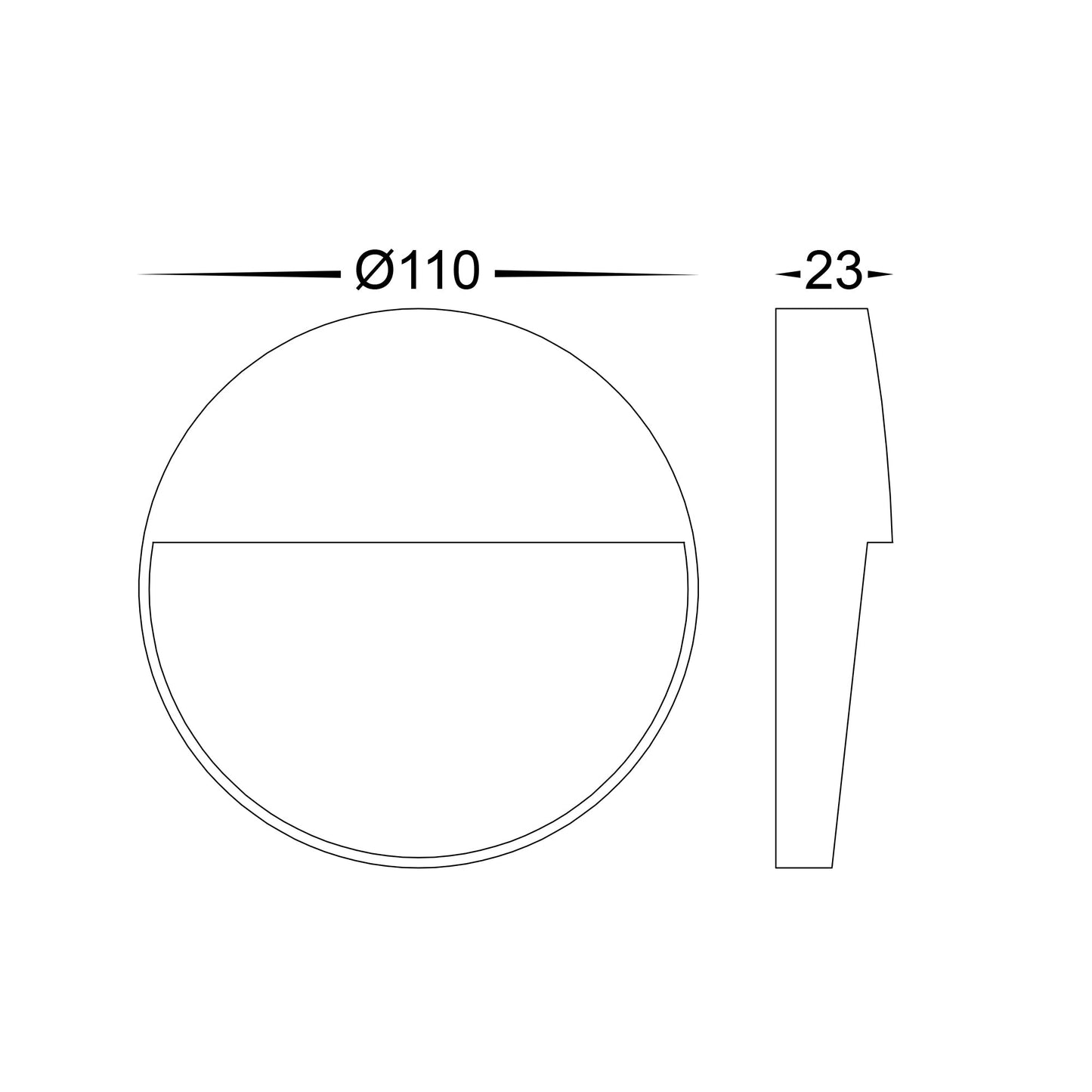 Round Surface Mounted Step Light White HV3268t-Wht-12v-Rnd