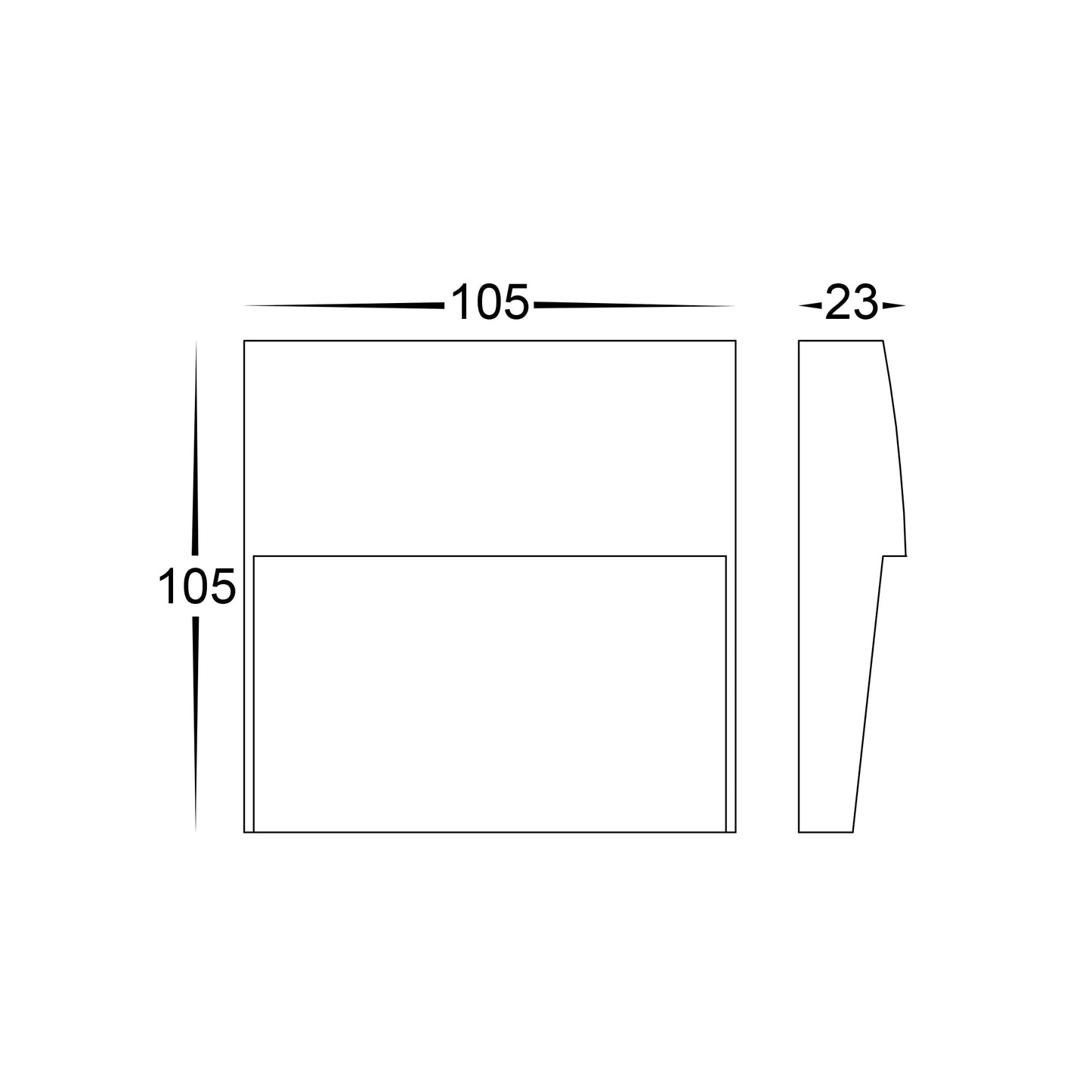 Square Surface Mounted Step Light White  HV3268t-Wht-12v-Sq